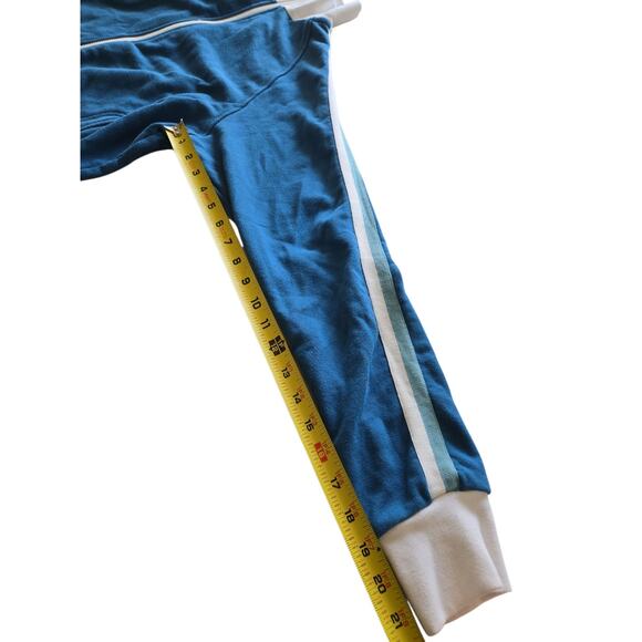 Womens Calme Retro Blue Striped Full-Zip Jacket Pockets CLEAN Size Small - Picture 6 of 14